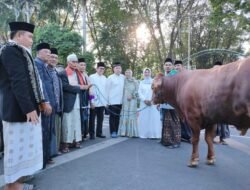 Pemkab Bojonegoro Serahkan Hewan Kurban Kepada Pengurus Masjid Agung Darussalam