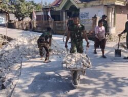 Menolak Menyerah pada Terik: Ketika Keringat Satgas TMMD 129 Bojonegoro dan Warga Kesongo Menyatu Demi Jalan Masa Depan