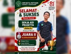 Siswa SMP Baitul Muttaqin Sidorejo Raih Juara II Badminton Tingkat SMP/MTs Kedungadem