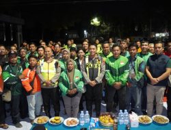Perkuat Sinergi Jaga Harkamtibmas, Polres Bojonegoro Cangkrukan dan Doa Bersama Komunitas Ojol