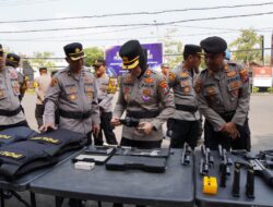Jaga Bojonegoro Tetap Kondusif, Polres Gelar Apel dan Cek Kesiapan Personel