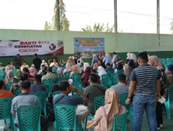 Sambut HUT ke-81 TNI, Kodim Bojonegoro Gelar Baksos Kesehatan dan Bagi Sembako untuk Warga