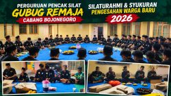 Pengesahan Warga Baru 2026, Perguruan Pencak Silat Gubug Remaja Bojonegoro Tekankan Kesetiaan dan Pengamalan Ilmu