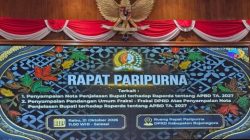 DPRD Bojonegoro Gelar Paripurna Nota Penjelasan RAPBD 2027, Defisit Diproyeksikan Rp594,88 Miliar